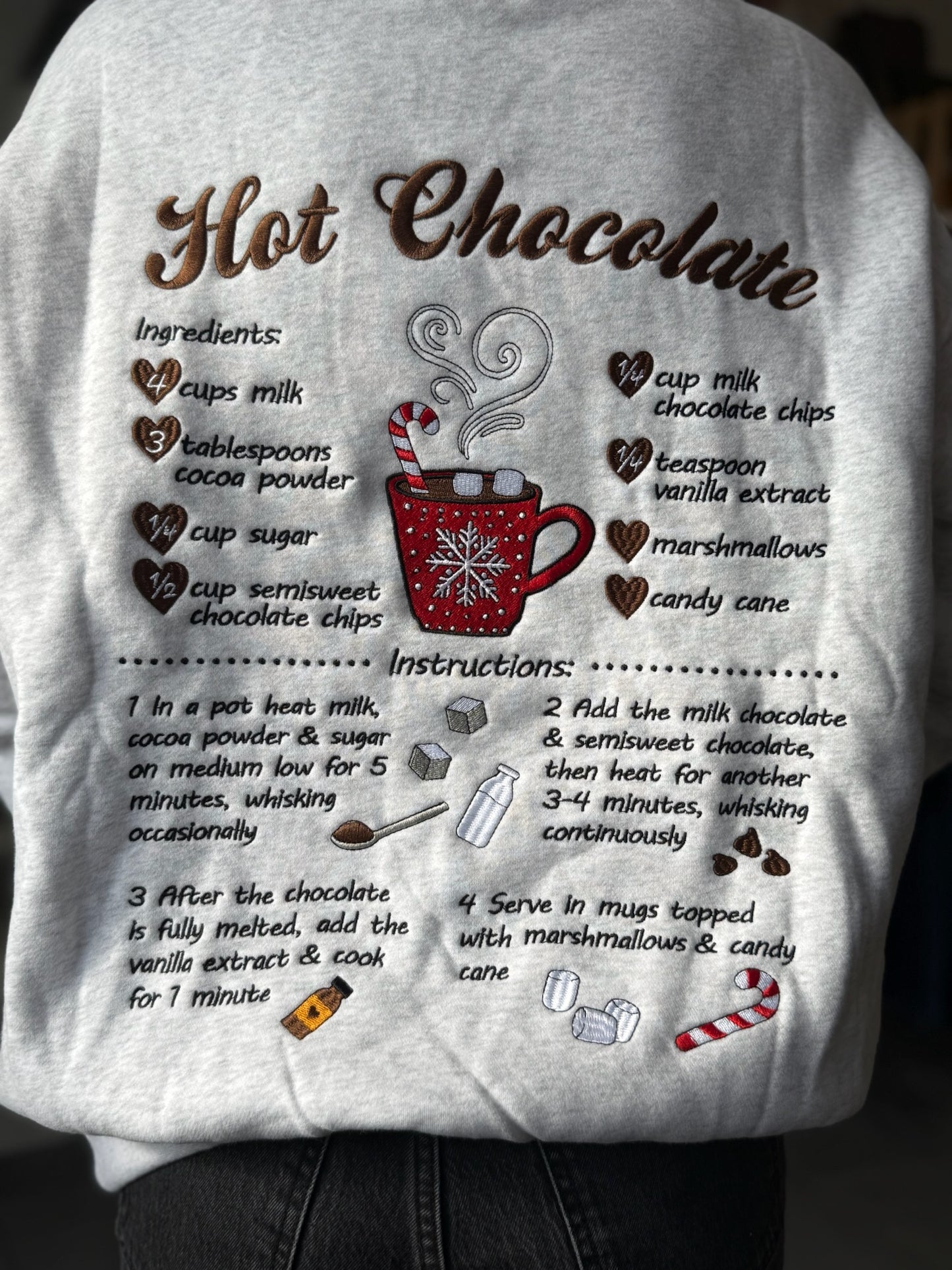 Hot Chocolate Recipe Cozy Hoodie