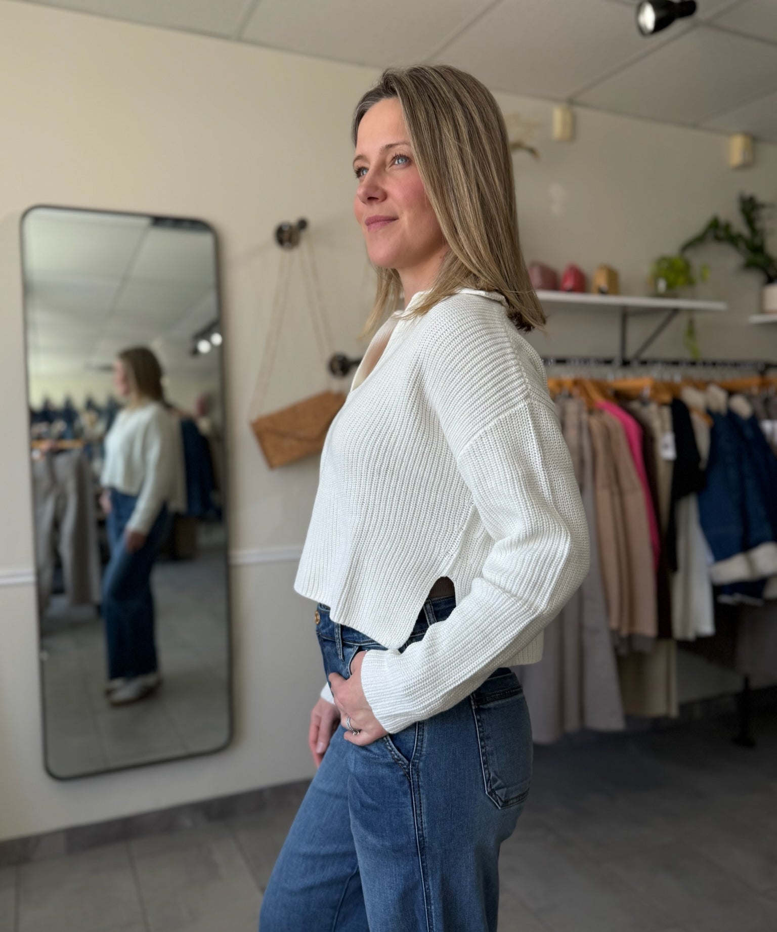 The Riley Pullover | Chalk
