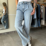 Jean High Rise Wide Leg Trousers