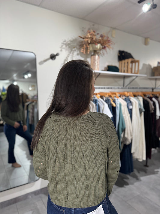 The Alexa Sweater - Olive