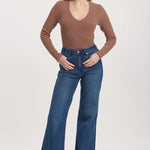 Fiona High Rise Wide Leg Jeans - Violet Blue image 2