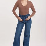 Fiona High Rise Wide Leg Jeans - Violet Blue image 2