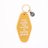 Properly Improper Hot Stamped Motel Keychain | You Make the World a Better Place