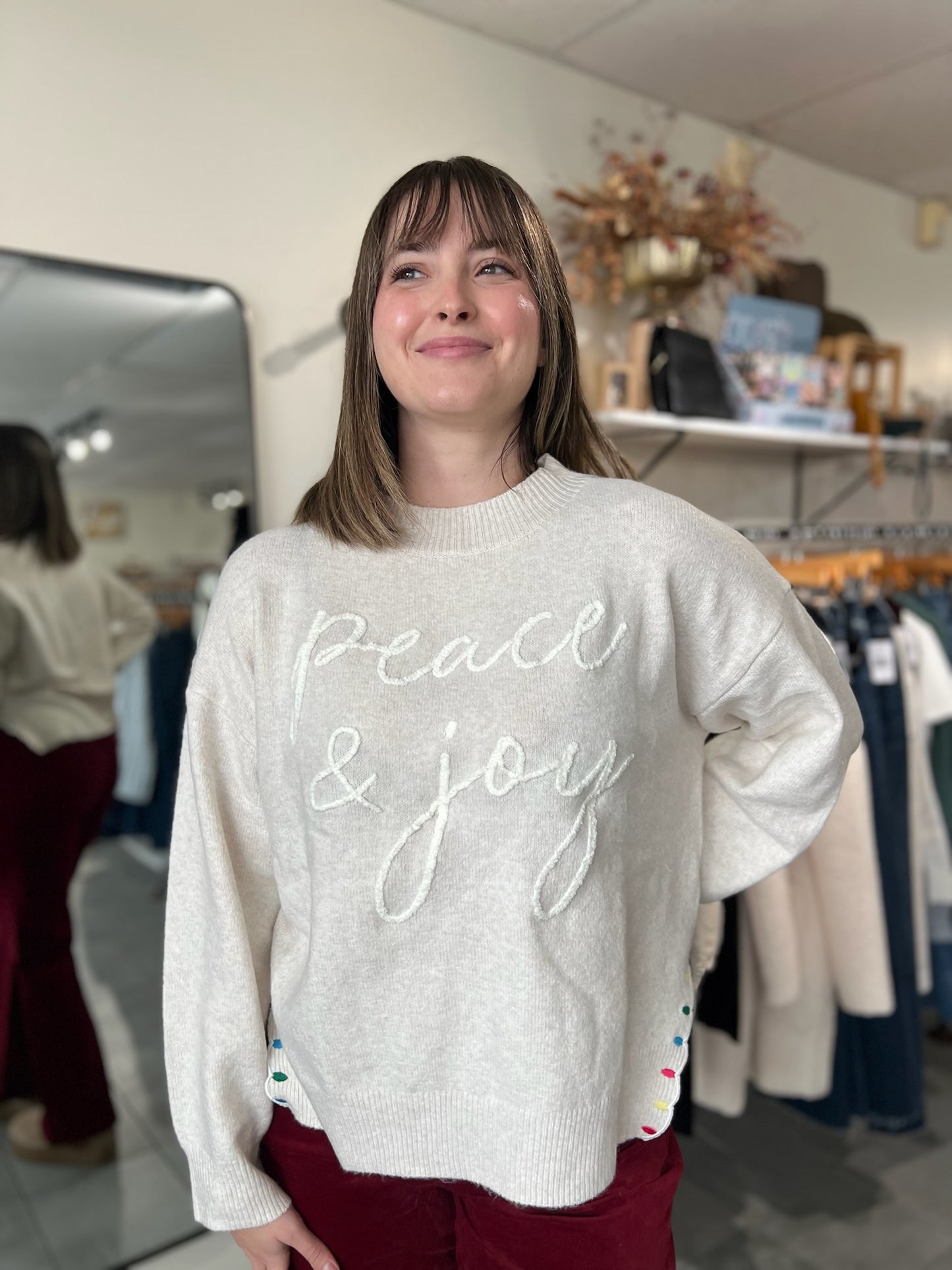 Peace & Joy Novelty Sweater