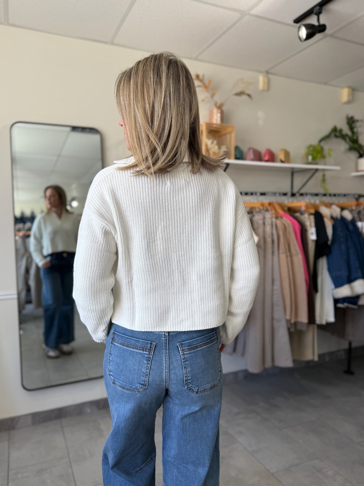 The Riley Pullover | Chalk