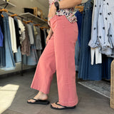 Audrey Wide Leg Jeans | Terracotta
