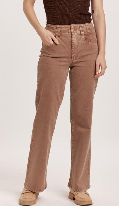 Holly Super High Rise Straight Jeans - Toffee image 0