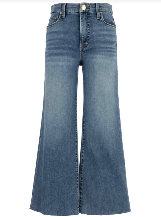Meg High Rise Fab AB Wide Leg Raw Hem - Gripping image 0