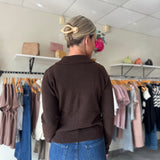 Tassie Long Sleeve Sweater | Chocolate