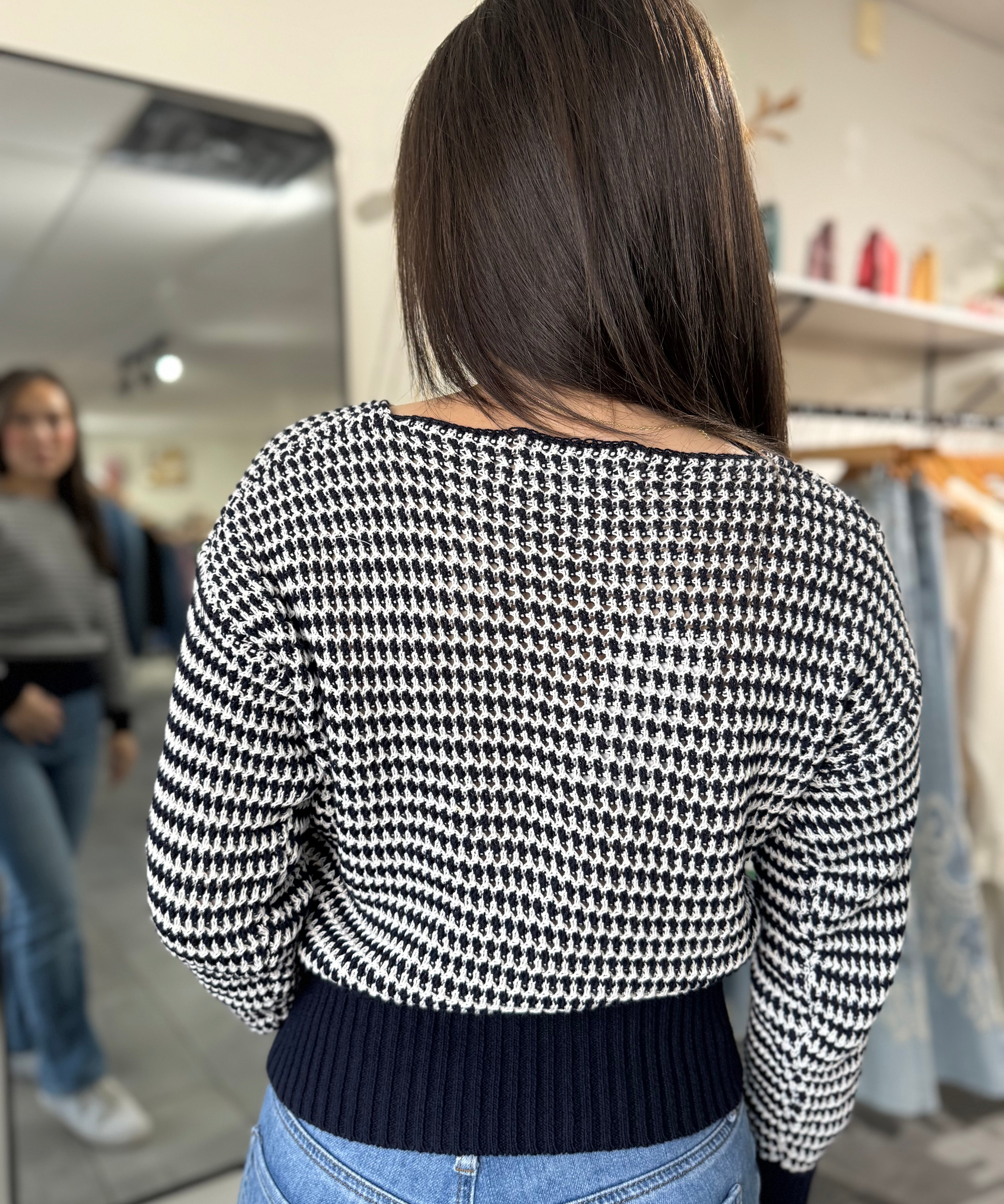 Wanda Sweater | Black Iris Stripe