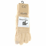 Solid Cable Knit Cc Women's Gloves