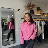 Evangeline Cowl Neck Sweater | Pink