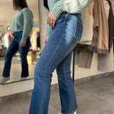 Jeanne Ankle Flare Jeans | Evergreen