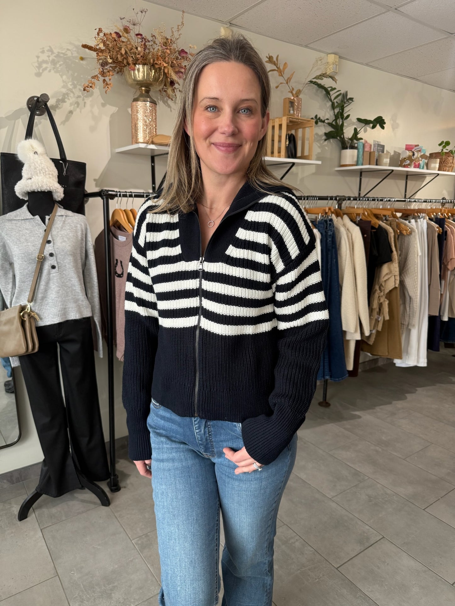 Noelle Full Zip Sweater