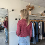 Colette Vintage Washed Sweater - Bordeaux