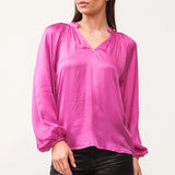 Manon V Neck Long Sleeve - Dahlia Mauve image 0