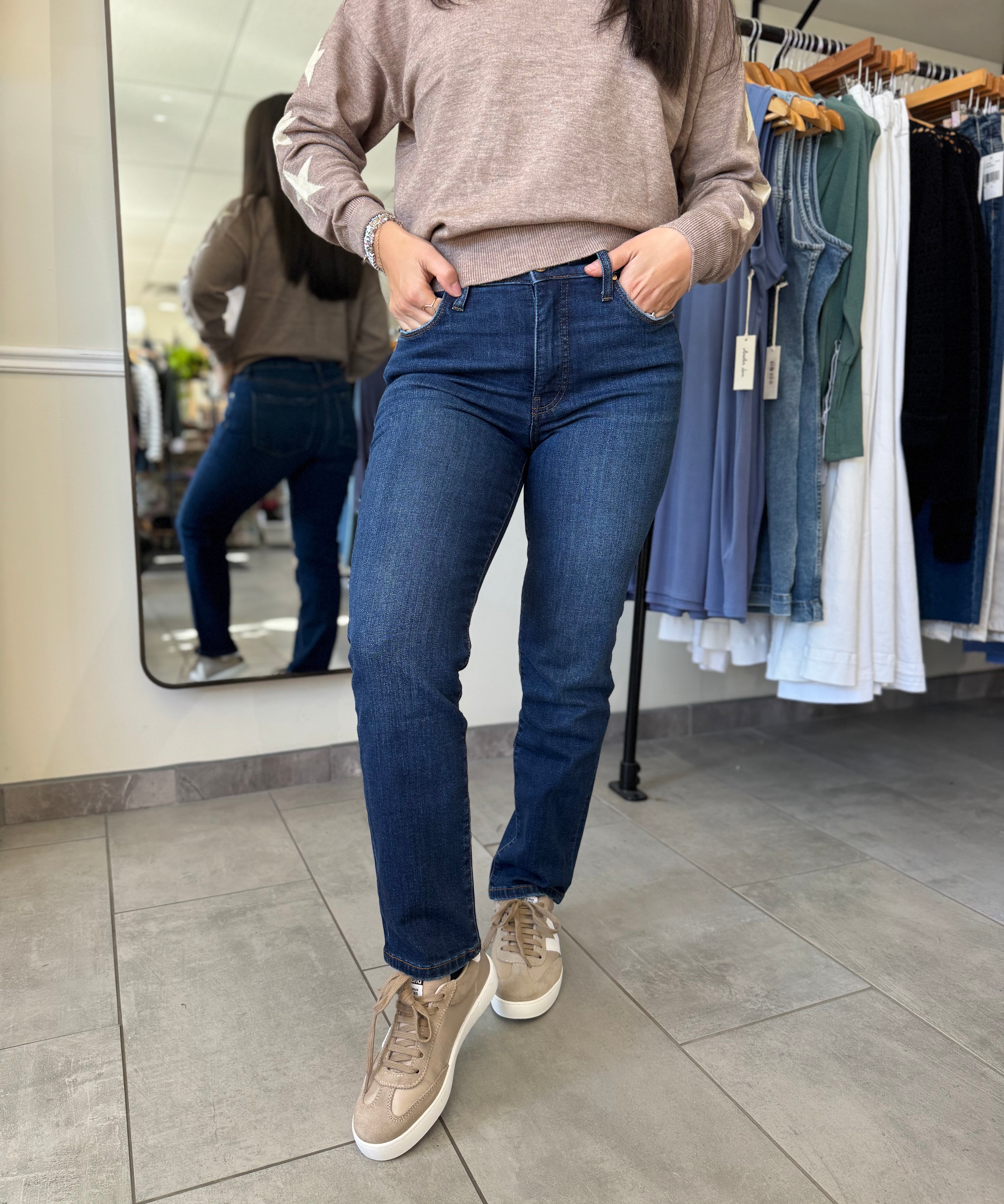 Reese High Rise Ankle Straight Jeans - Attain