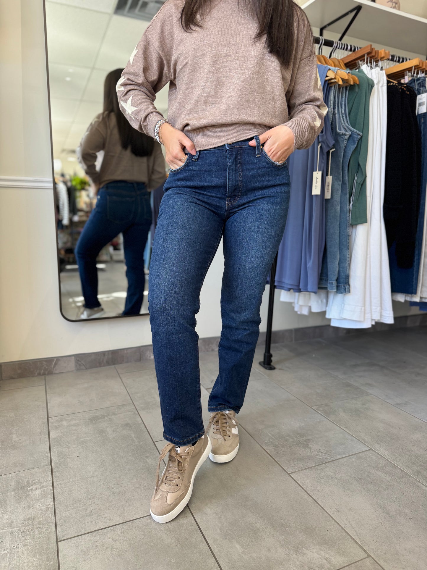 Reese High Rise Ankle Straight Jeans - Attain