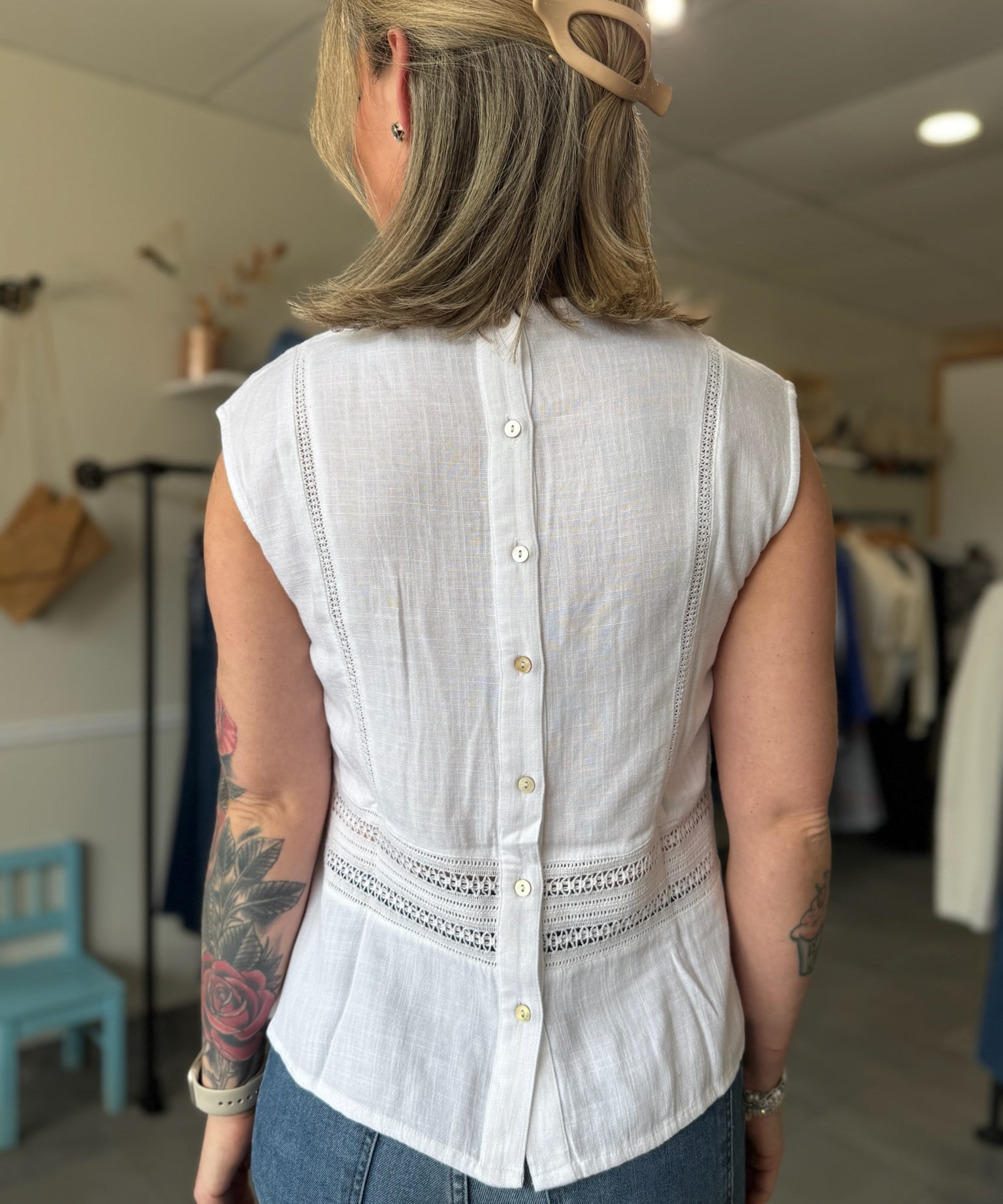 Carly Tank Top | White