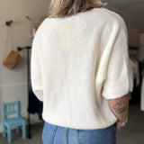 Cozy Knit Dolman Tee | Off White