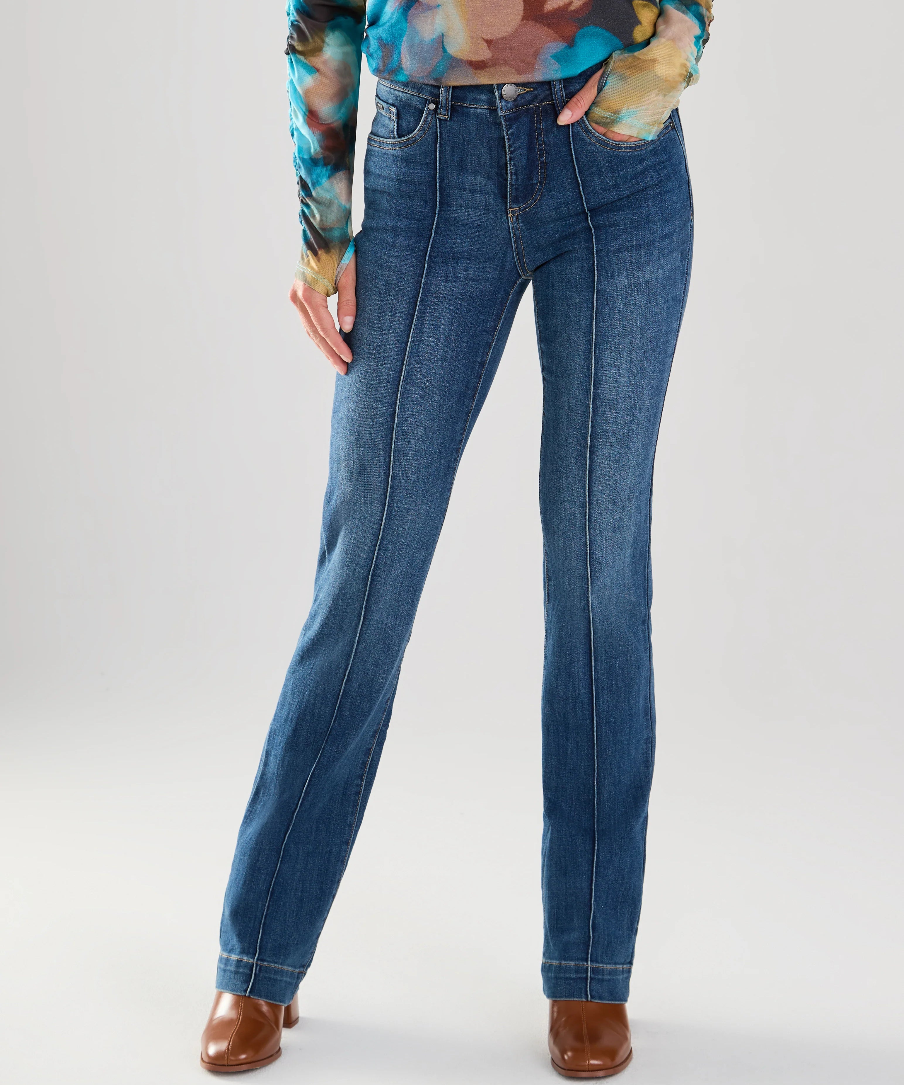 Olivia Pintuck Bootleg Denim image 0