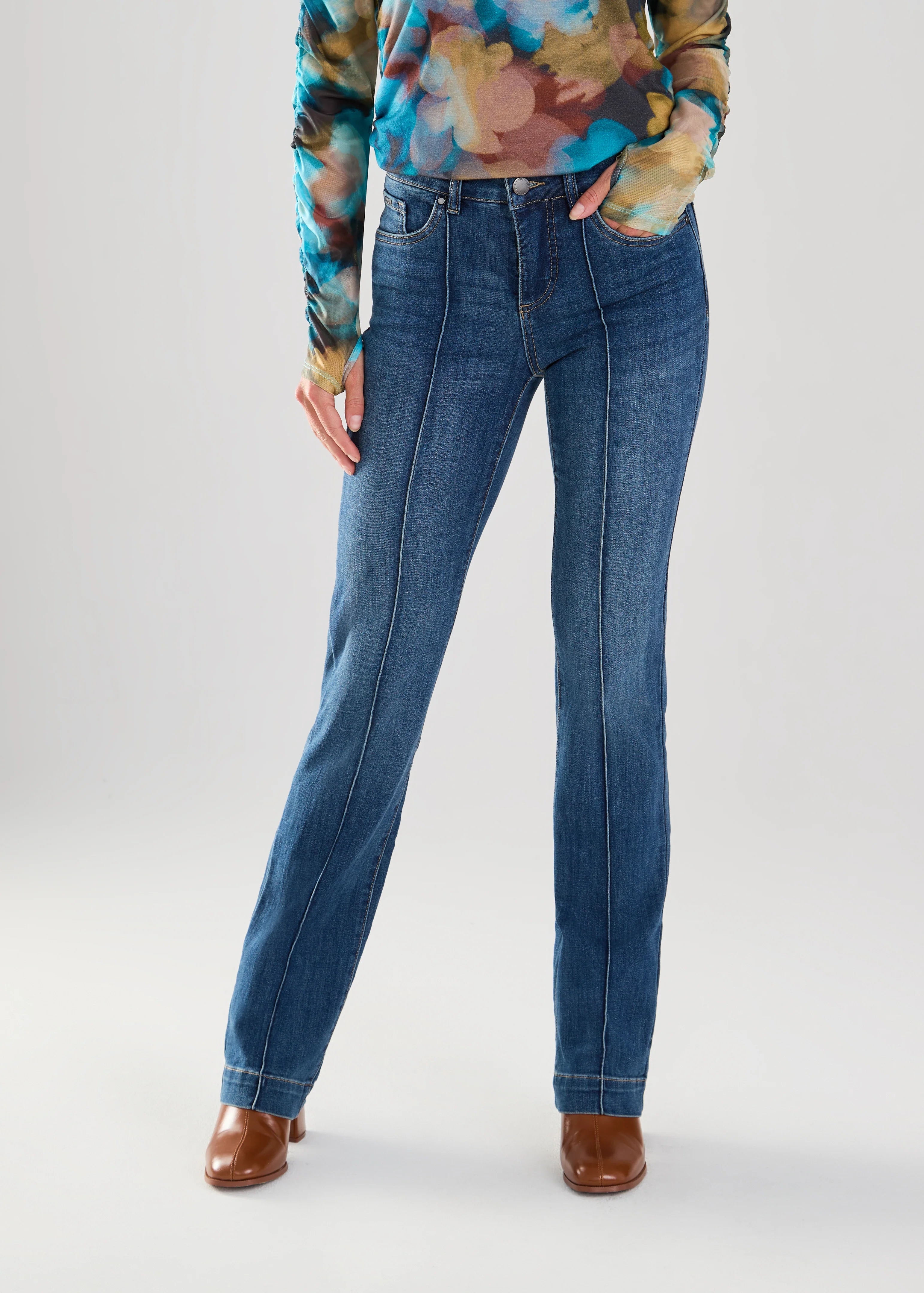 Olivia Pintuck Bootleg Denim image 0