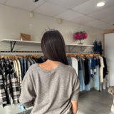 Italian V-Neck Lightweight Knit Top | Mochaccino