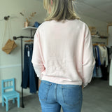 Simple Spring Crew Neck Sweater | Light Pink