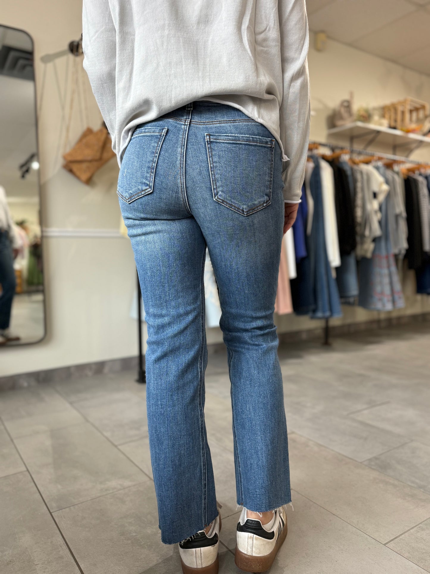 Kelsey High Rise Ankle Flare | Wonderful