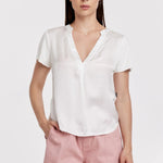 Lilo Mixed Media Short Sleeve Top image 2