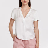 Lilo Mixed Media Short Sleeve Top image 2