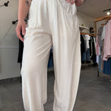 Relaxed Linen Barrel Pants | Oatmeal