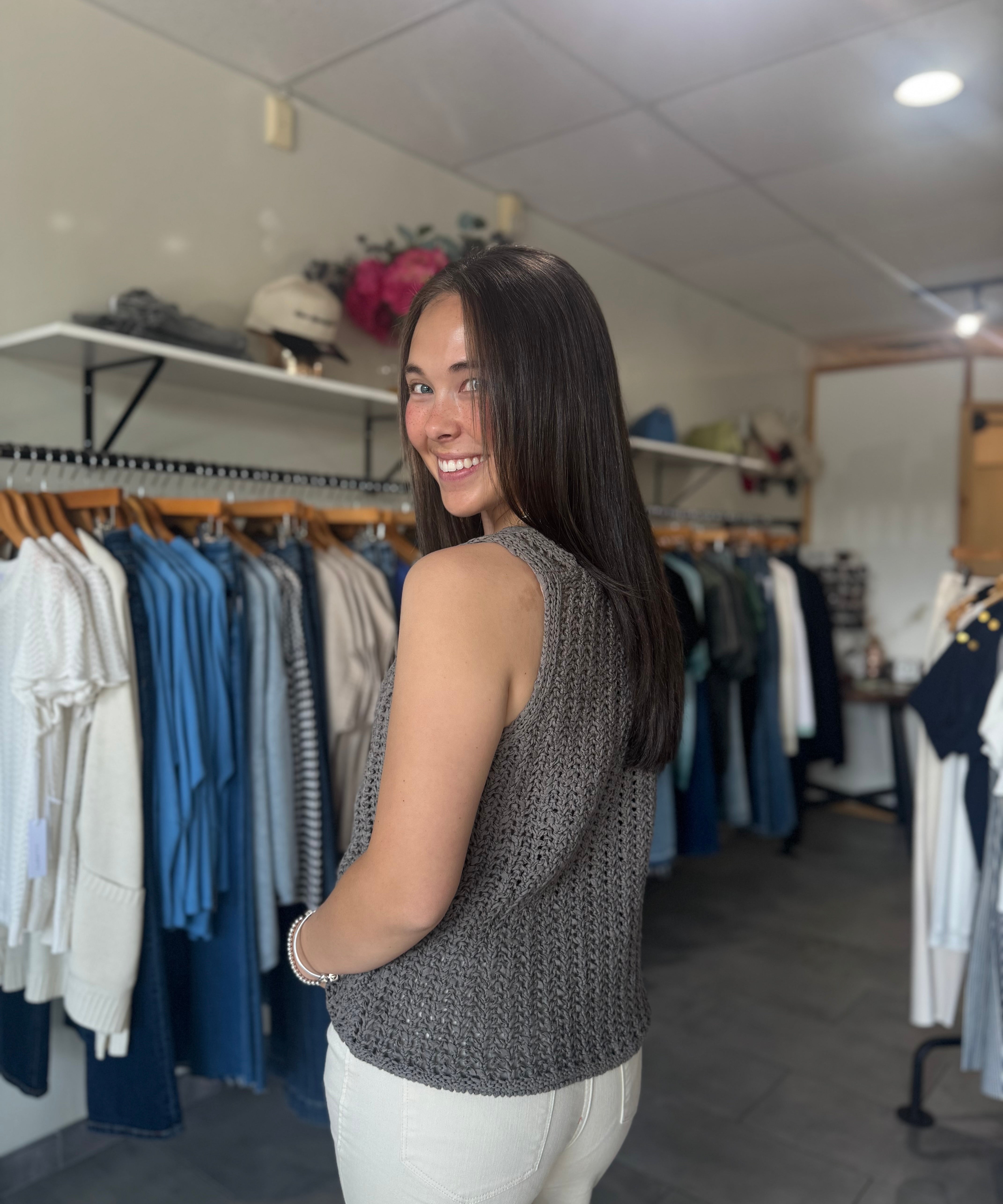 Ulyssa Knit Tank Top | Vibrant Stone