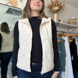 Hadley Vest - Washed Cream