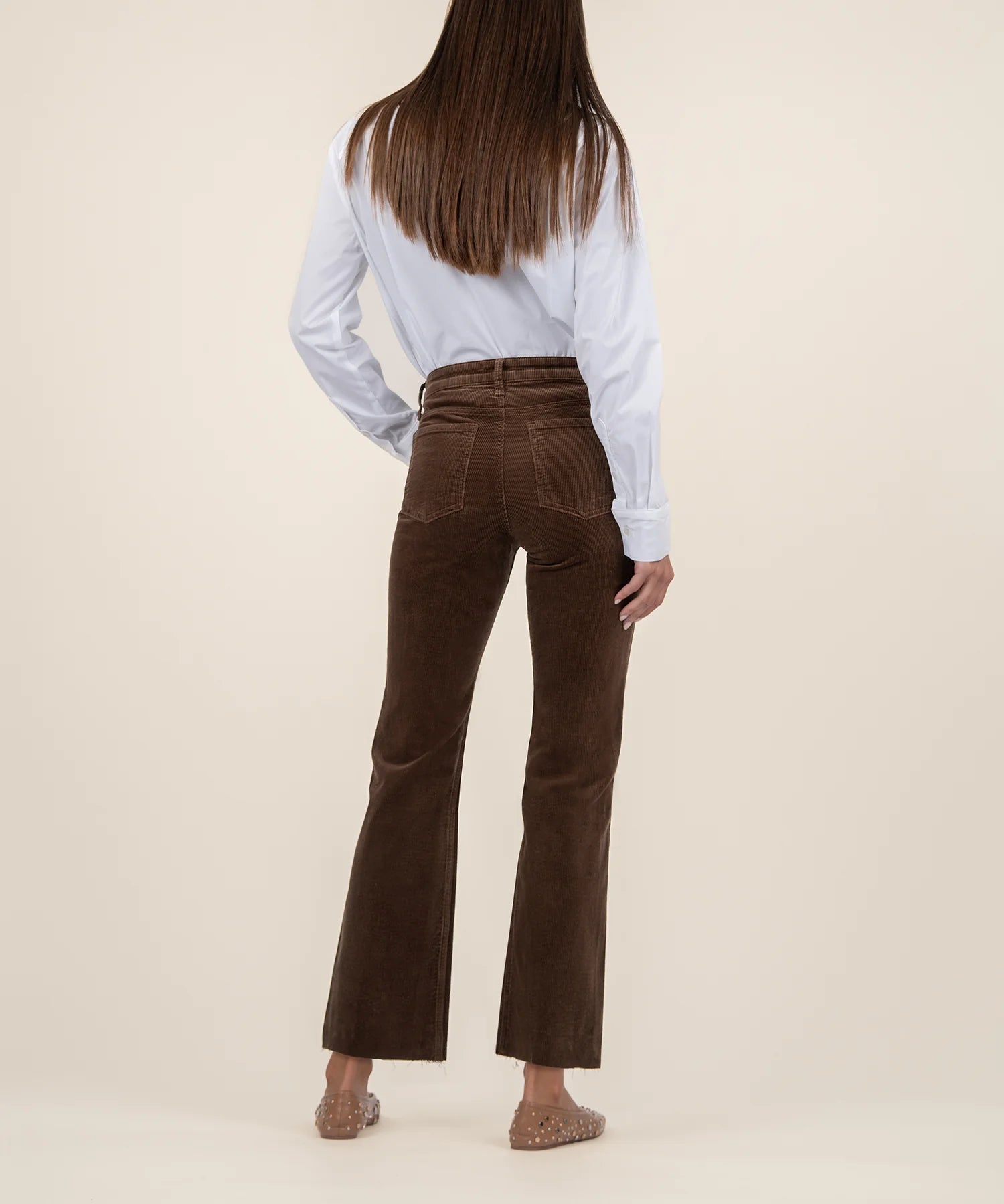 Kelsey Corduroy Ankle Flare - Brown image 2