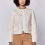Kit Quilted Puff Sleeve Jacket - Eggshell image 0