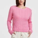 Lupe Cable Knit Sweater - Soft Cherry image 0