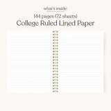 Hardcover Spiral Bound Notebook | Blue Stripes
