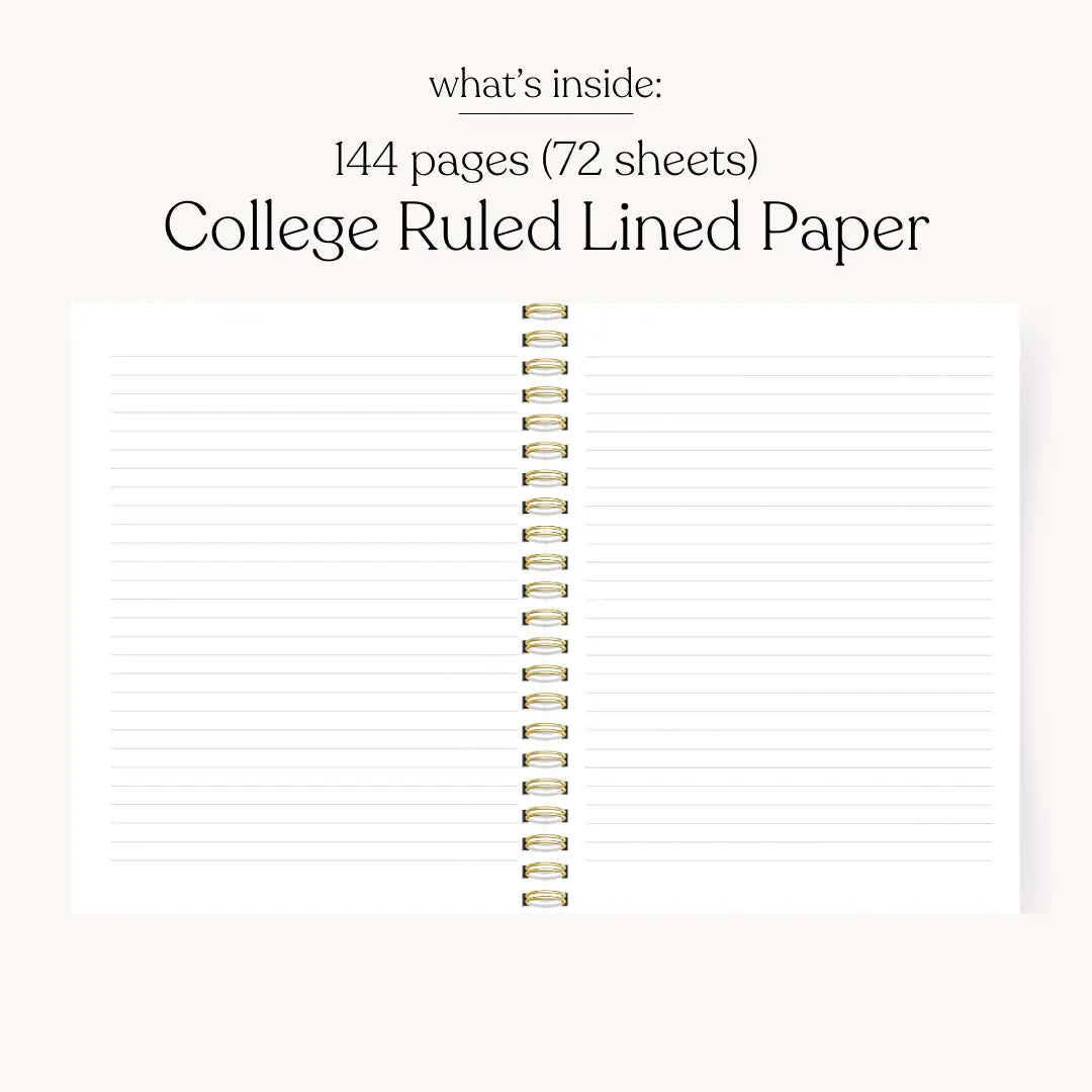 Hardcover Spiral Bound Notebook | Blue Stripes