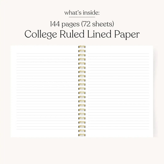 Hardcover Spiral Bound Notebook | Blue Stripes