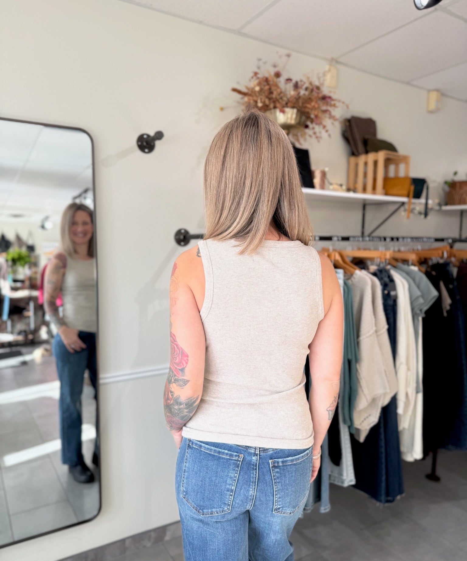 Edlin Tank - Taupe Heather