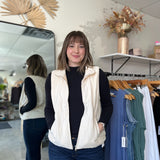Hadley Vest - Washed Cream