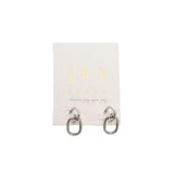 Linked Hoop Stud Earrings
