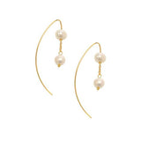 Double Pearl Threader Earrings