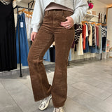Florence Bootcut Pinwale Corduroy Pants | Cappuccino