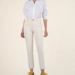 Reese High Rise Ankle Straight Jeans - Ecru image 0