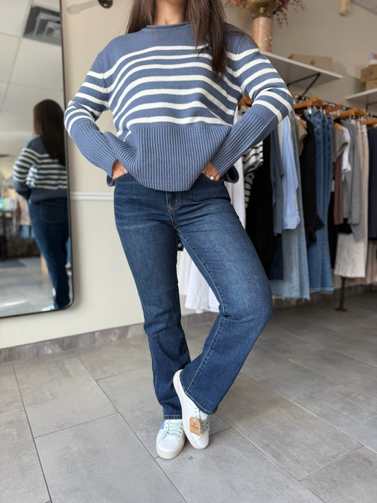 Anika High Rise Ankle Flare Jeans - Moonlight