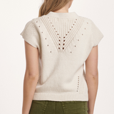 Una Crochet Detail Sweater image 1