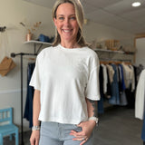 Reina Boxy Tee | White