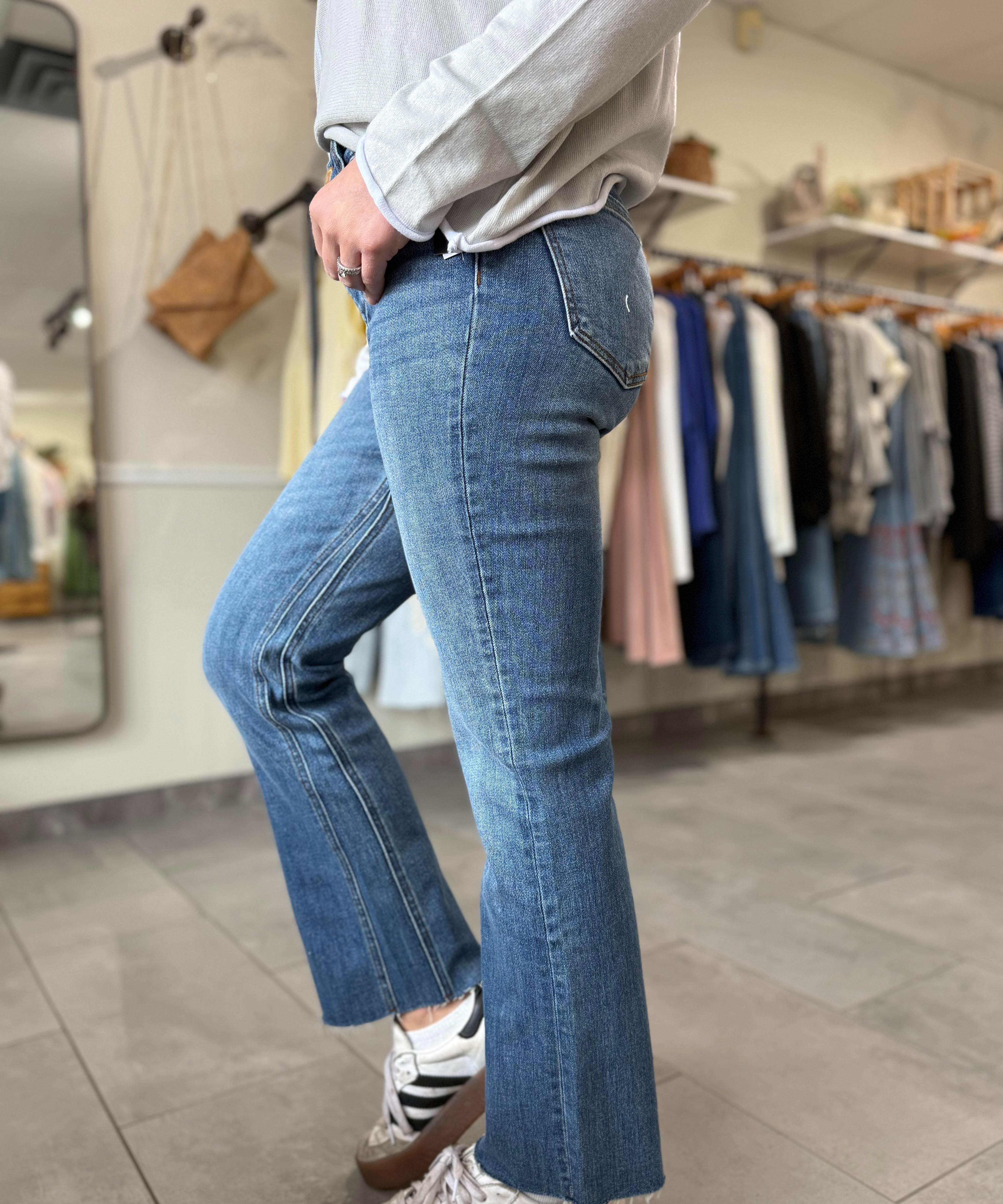 Kelsey High Rise Ankle Flare | Wonderful